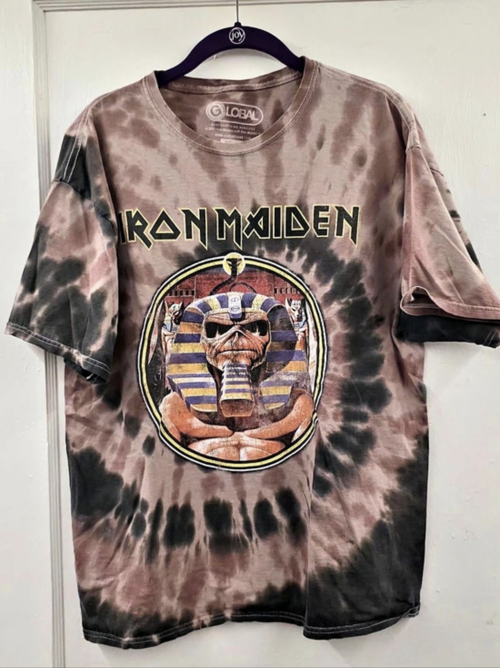 Iron Maiden Powerslave Eddie Tie Dye T Shirt Medium 2021 Band Tee